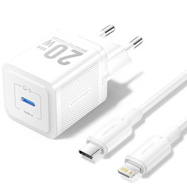 Vention TZ-FEPW0-EU-02 Cargador de Pared GaN USB-C 20W con Cable Lightning
